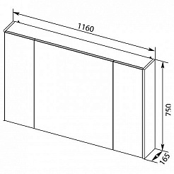 Aquanet Зеркальный шкаф Остин 120 дуб кантербери – фотография-4
