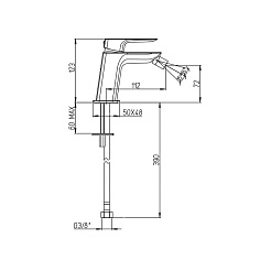 Cezares Смеситель для биде Nove 09YO304 черный (YO) – фотография-5