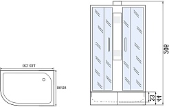 Мономах Душевая кабина 110x80 Б/К 110/80/44 МЗ R – фотография-4