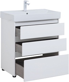 Aquanet Тумба под раковину Nova Lite 75 белая глянцевая – фотография-6