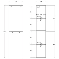BelBagno Пенал для ванной Fly-Marino 40/150 L Rovere Nature – фотография-6