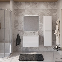 Cezares Тумба с раковиной без отверстия под смеситель Relax 80 подвесная bianco lucido – фотография-14