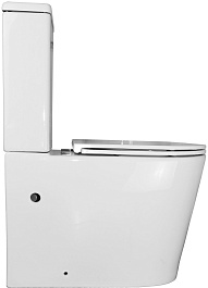 Azario Унитаз-компакт Conto AZ-T005BR безободковый с бачком с сиденьем микролифт белый – фотография-5