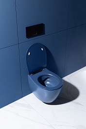 Allen Brau Унитаз подвесной Fantasy 4.11004.ID индиго с крышкой 4.11005.ID – фотография-9