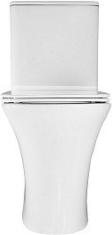 Azario Унитаз-компакт Fretta Round AZ-7121A безободковый с бачком с сиденьем микролифт белый – фотография-4