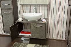 Sanflor Мебель для ванной Румба 82 венге, патина серебро – фотография-5