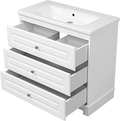 Misty Мебель для ванной Ларго 90 белая – фотография-7