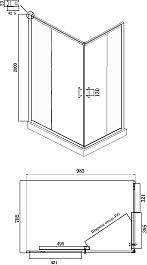 Ambassador  Душевой уголок Kingston 100x80 14011120 – фотография-8