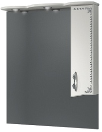 Какса-а Зеркальный шкаф Классик-Д 80, белый/серебро – фотография-1