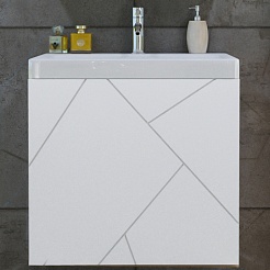 Бриклаер Тумба под раковину Кристалл 50 белая – фотография-1