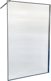 Ceruttispa Душевое ограждение Strip T90 профиль черный стекло гофрированное – фотография-1