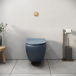 Grossman Унитаз подвесной GR-4455BLMS синий матовый – фотография-12