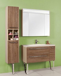 Акватон Мебель для ванной "Блент 80" крем/дуб – фотография-1