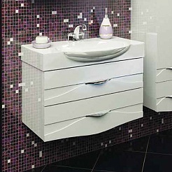  Тумба с раковиной "Bruno" белая – фотография-1