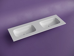 Ceramicanova Мебельная раковина Grace 141 с двумя чашами CN7022wx белая – фотография-2