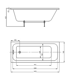 Aquatek Акриловая ванна Мия 140x70 – фотография-5
