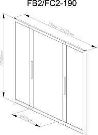 DTO Душевая дверь в нишу FB2 190-210 Black – фотография-9