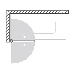 Roltechnik Шторка для ванной SWING/850 brillant – фотография-5