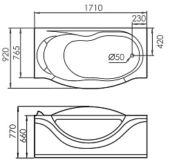 Gemy Акриловая ванна G9072 C R – фотография-3