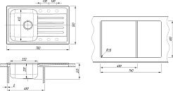 Dr. Gans Мойка кухонная Дуэт 760 везувий – фотография-4