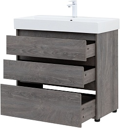 Aquanet Тумба под раковину Nova Lite 85 дуб рошелье – фотография-8