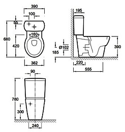 Jacob Delafon Унитаз-компакт Ove E1540 (19974W) – фотография-5