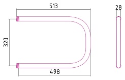 Стилье Полотенцесушитель П-образный 32х50 – фотография-3