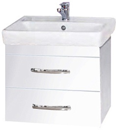 Misty Тумба с раковиной Эмилия 60 подвесная белая – фотография-1