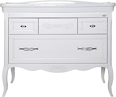 ASB-Woodline Тумба под раковину Модерн 105 белый (Патина серебро)