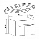 Runo Тумба с раковиной Парма 60 подвесная, 2 двери – картинка-11