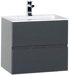 Aquanet Тумба под раковину Алвита 60 серый антрацит – фотография-1