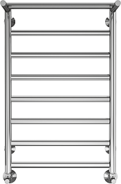 Terminus Полотенцесушитель водяной Хендрикс П8 500x800 с полкой хром – фотография-1