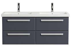 Cezares Тумба с раковиной Eco 120 с 4 ящиками grafito ручки сатин – фотография-1