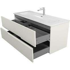 Cezares Тумба под раковину Duet-N 120 подвесная альпака брашированная – фотография-6