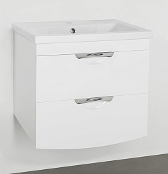 Style Line Тумба под раковину Жасмин 2 60 Люкс Plus подвесная белая – фотография-2