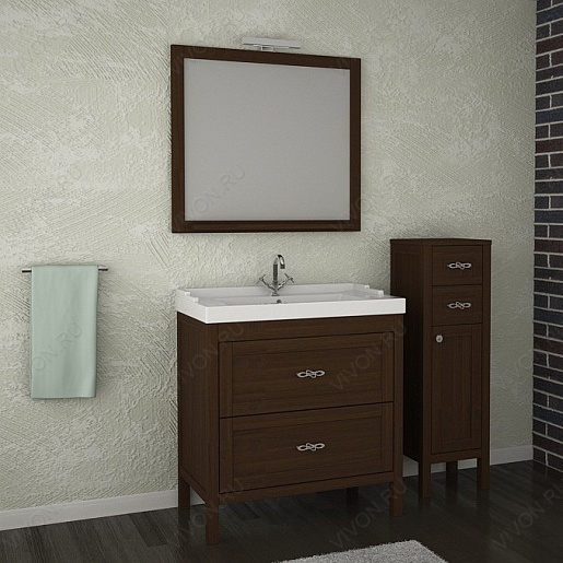 ASB-Woodline Зеркало для ванной Римини 80 бук тироль, массив ясеня – фотография-4