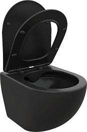 Ceruttispa Унитаз подвесной Sella Aria MB CT9160 черный матовый – фотография-2