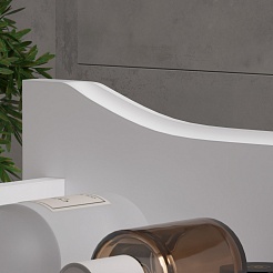 Volna Тумба под раковину Lake 70.2Y подвесная белая – фотография-6