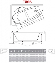 Alpen Акриловая ванна "Terra 160" R – фотография-4