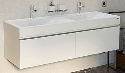 Velvex Тумба с раковиной Pulsus 140 белая – фотография-1