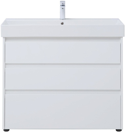 Aquanet Тумба с раковиной Nova Lite 100 белая глянцевая – картинка-3