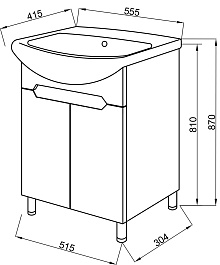 Ceruttispa Тумба с раковиной Ломбардия 55 – фотография-2