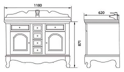 Demax Тумба с раковиной "Неаполь 120" – фотография-11