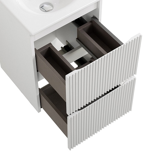 BelBagno Тумба с раковиной Uno mini 40 подвесная Bianco Opaco с раковиной BB-8099-3-40 – фотография-8