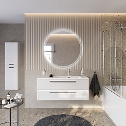 Cezares Тумба под раковину Eco Cer-N 120 R bianco lucido без ручек – фотография-8