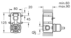 Vitra Смеситель A41949EXP скрытая часть – фотография-2