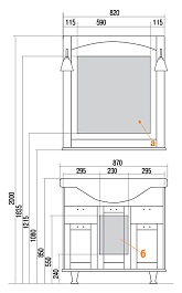 Акватон Тумба с раковиной Жерона 85 черное серебро – фотография-4