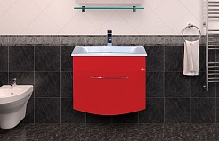 Misty Мебель для ванной Корсика 70 алый мак – фотография-4