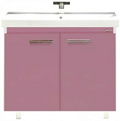 Misty Тумба для умывальника Джулия QVATRO 90 прямая розовая – фотография-1