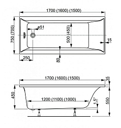 Vagnerplast Акриловая ванна Veronela 150x70 – фотография-5